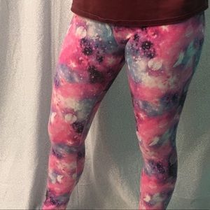 galaxy print leggings